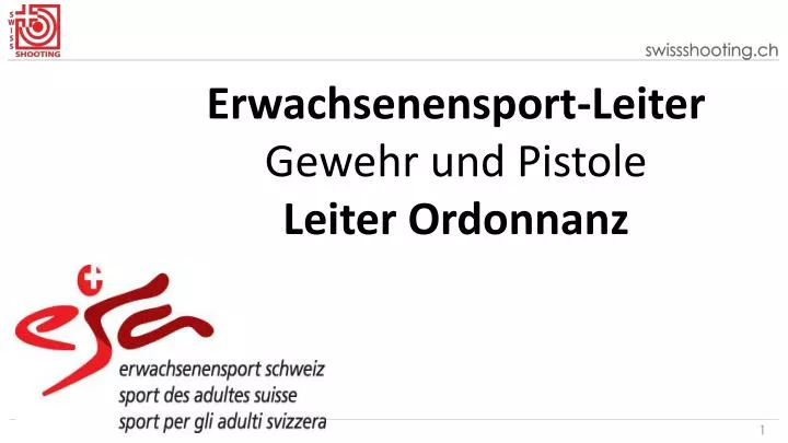 erwachsenensport leiter gewehr und pistole leiter ordonnanz