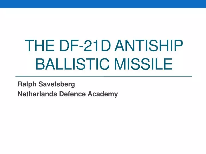 the df 21d antiship ballistic missile