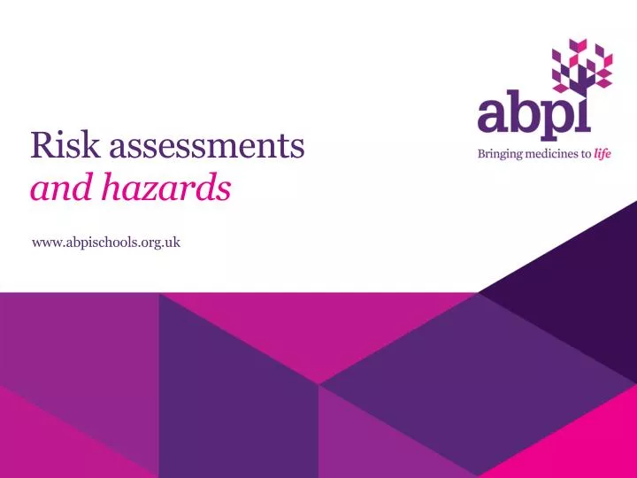 risk assessments and hazards