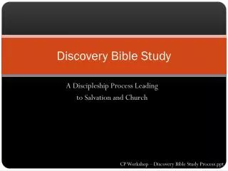 Discovery Bible Study