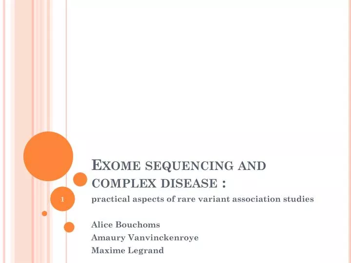 exome sequencing and complex disease