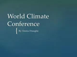 World Climate Conference