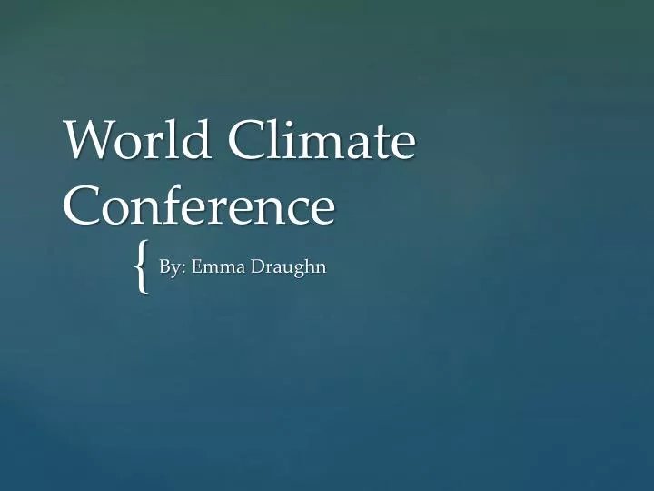 world climate conference