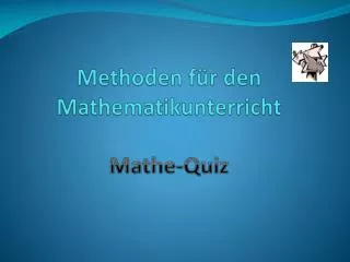 methoden f r den mathematikunterricht mathe quiz