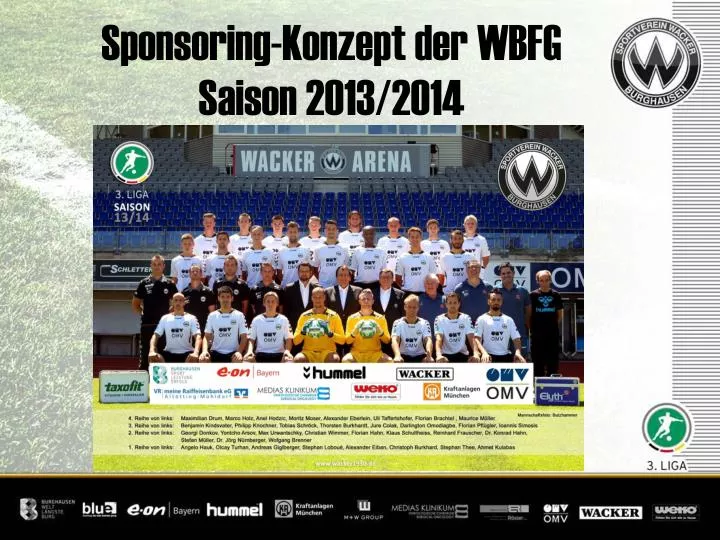 sponsoring konzept der wbfg saison 2013 2014