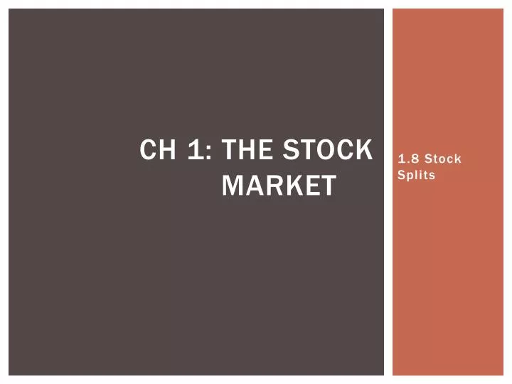 ch 1 the stock market