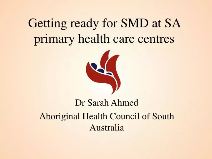 getting ready for smd at sa primary health care centres