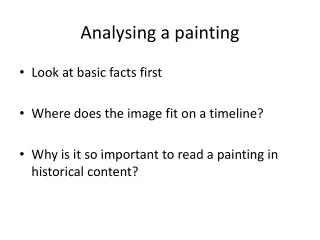 Analysing a painting