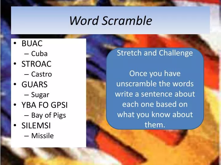 word scramble