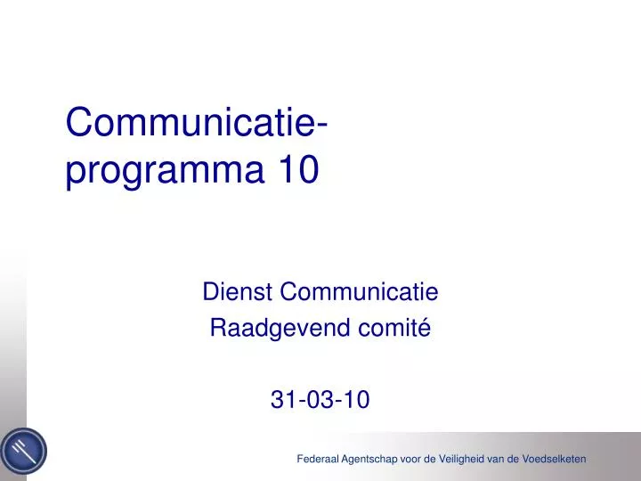 communicatie programma 10