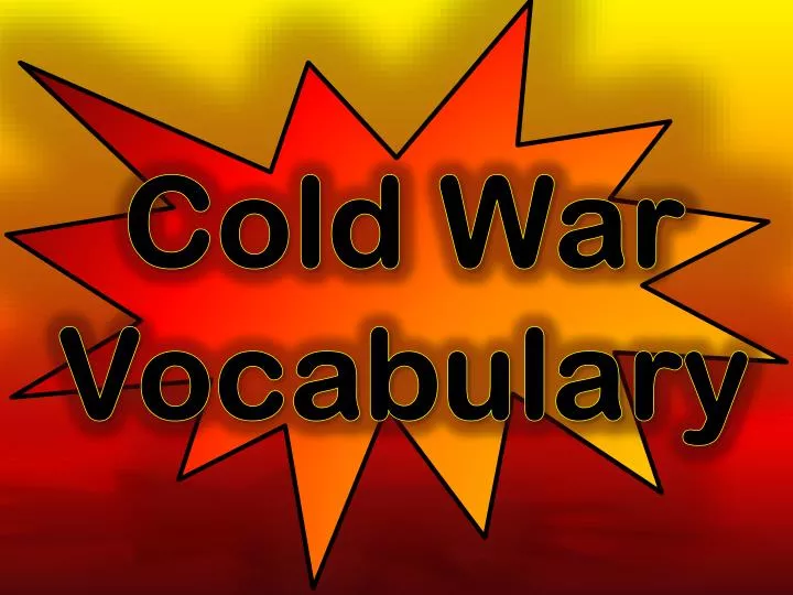 cold war vocabulary