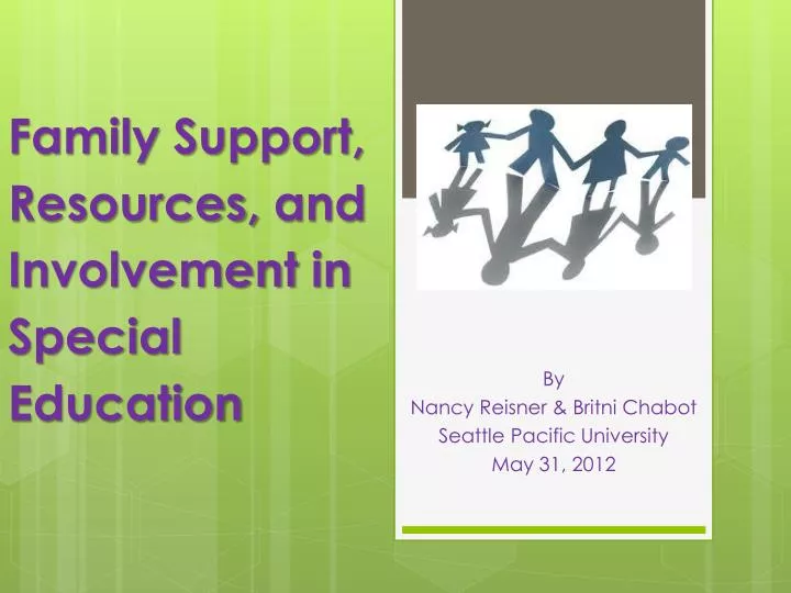 family support resources and involvement in special education