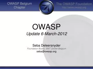 OWASP Update 6 -March-2012