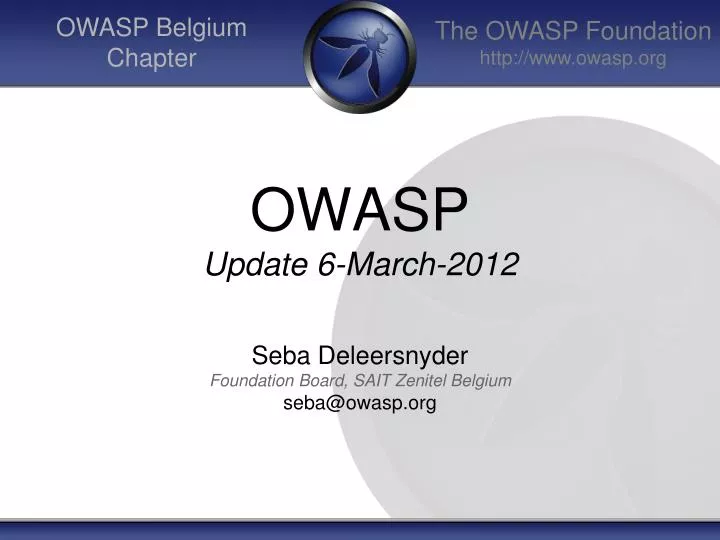 owasp update 6 march 2012