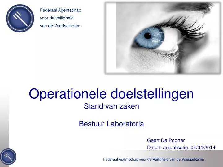 operationele doelstellingen stand van zaken bestuur laboratoria