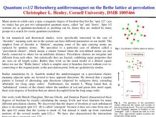 Fig 1 . C oordination 3 Bethe lattice w/ dilution