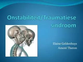 onstabiliteit traumatiese sindroom