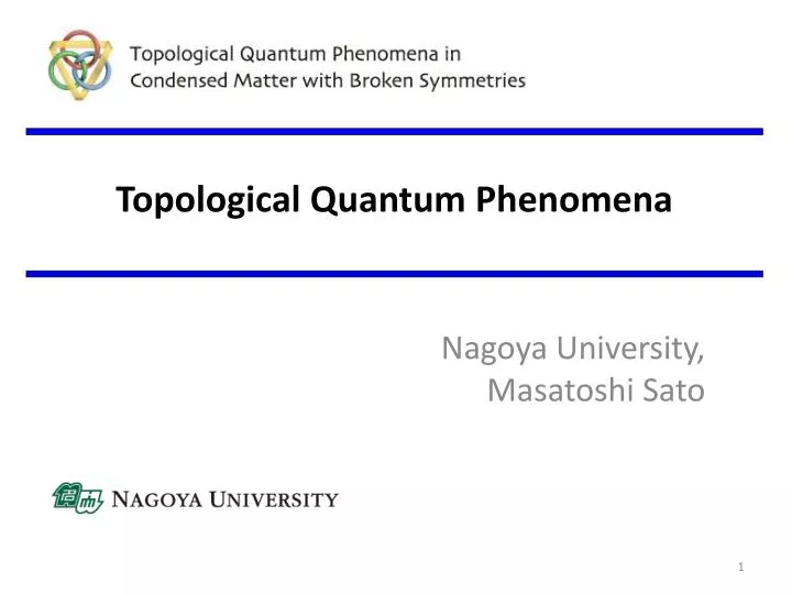 topological quantum phenomena