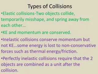Types of Collisions