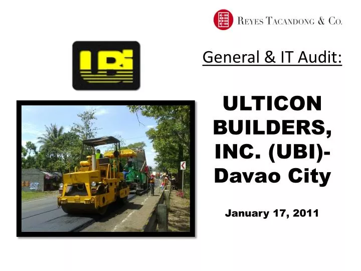 general it audit ulticon builders inc ubi davao city january 17 2011