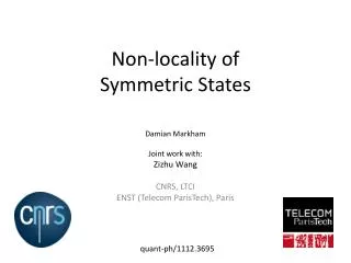 Non-locality of Symmetric States