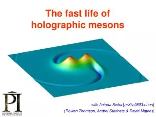 The fast life of holographic mesons