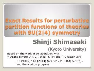 Exact Results for perturbative partition functions of theories with SU(2|4) symmetry
