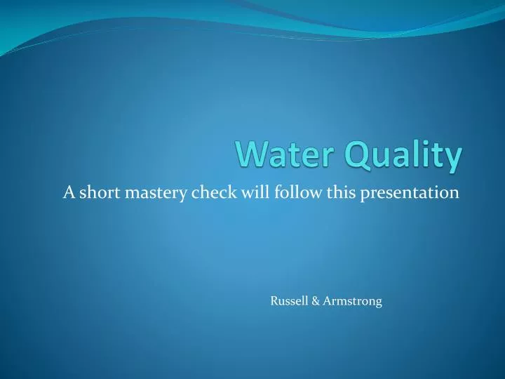 water quality