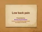 Low back pain - slide 1