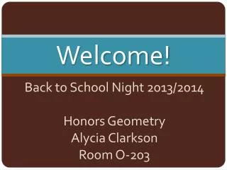 welcome