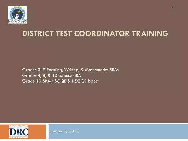 district test coordinator training