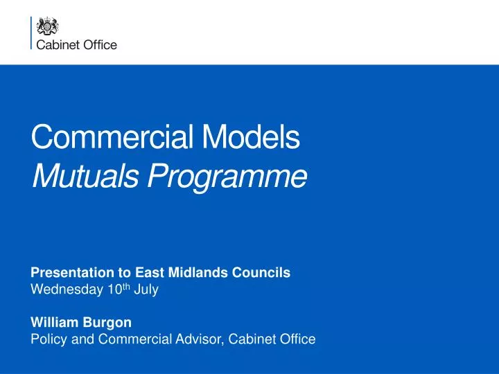 commercial models mutuals programme