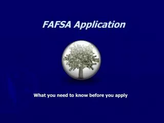 FAFSA Application