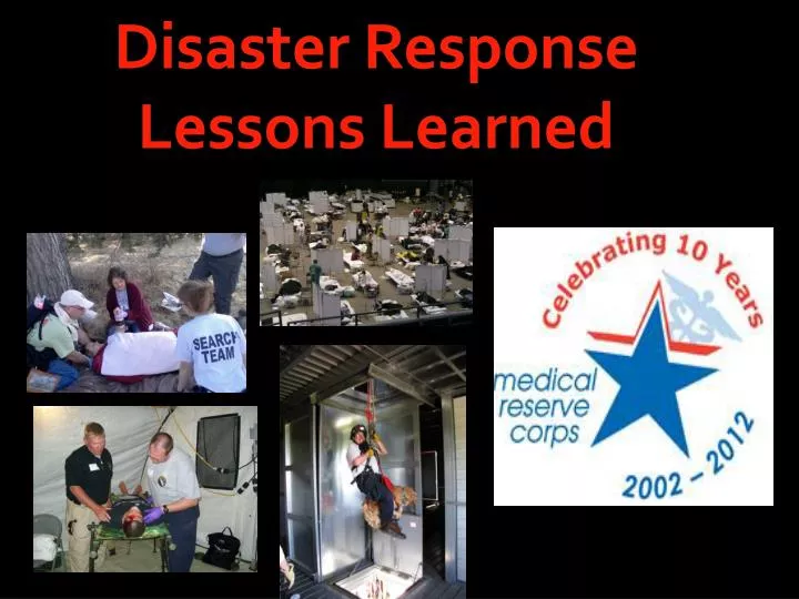 disaster response lessons learned