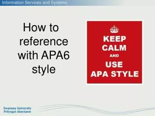 How to reference with APA6 style