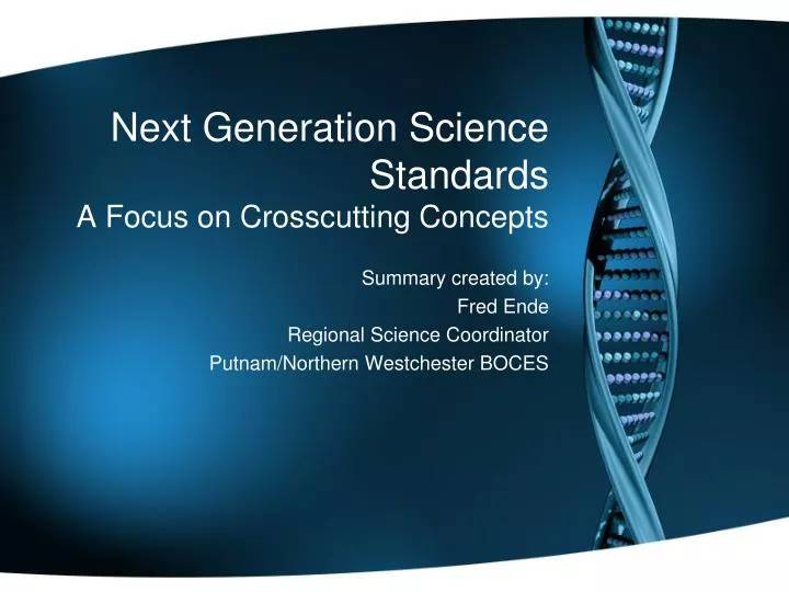 next generation science standards a focus on crosscutting concepts