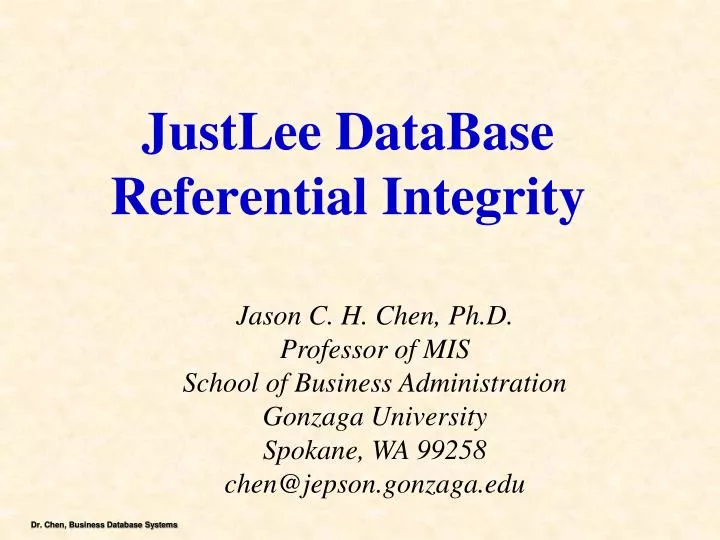 justlee database referential integrity