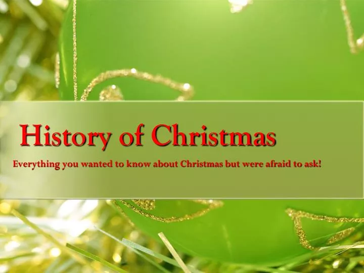 history of christmas presentation