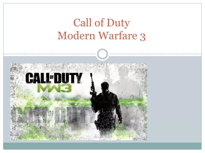 call of duty modern warfare 3