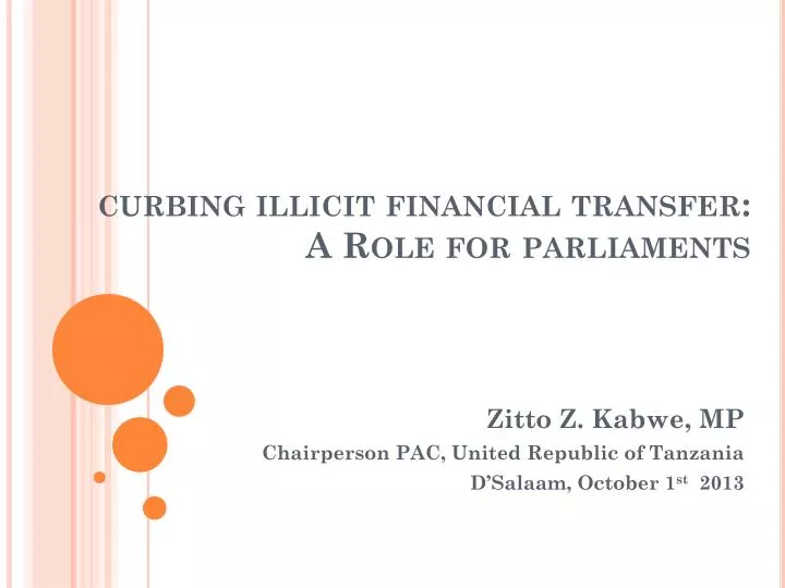 curbing illicit financial transfer a role for parliaments