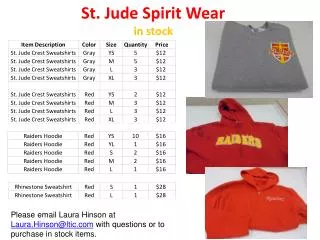 St. Jude Spirit Wear in stock