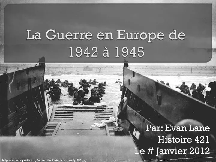la guerre en europe de 1942 1945
