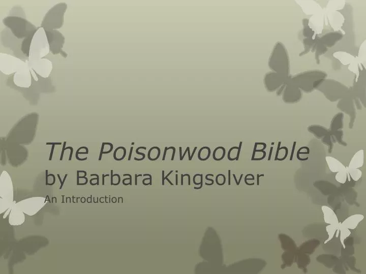 the poisonwood bible by barbara kingsolver