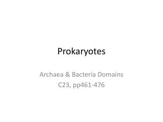 Prokaryotes