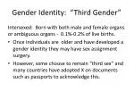 Gender Identity: “Third Gender” - slide 1