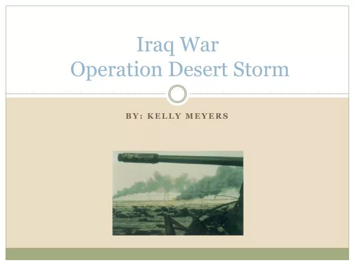 iraq war operation desert storm