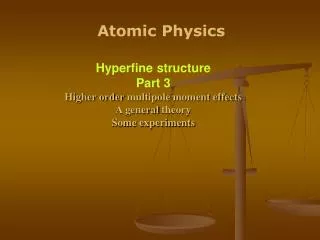 Atomic Physics