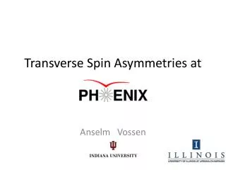 Transverse Spin Asymmetries at