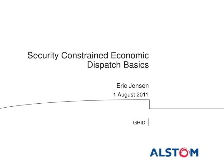 security constrained economic dispatch basics