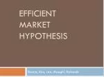 Efficient Market Hypothesis - slide 1